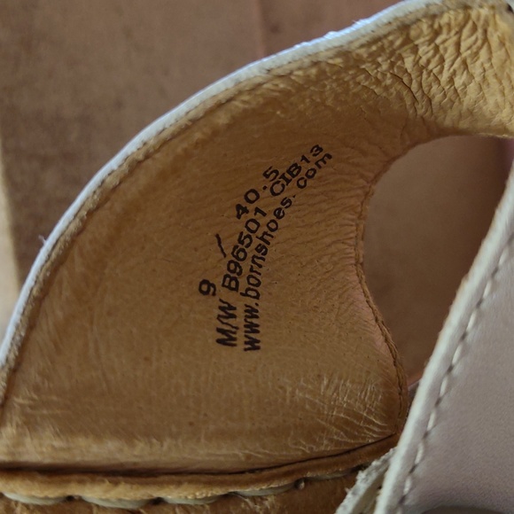 Born leather decorative slide in sandals - Picture 7 of 10